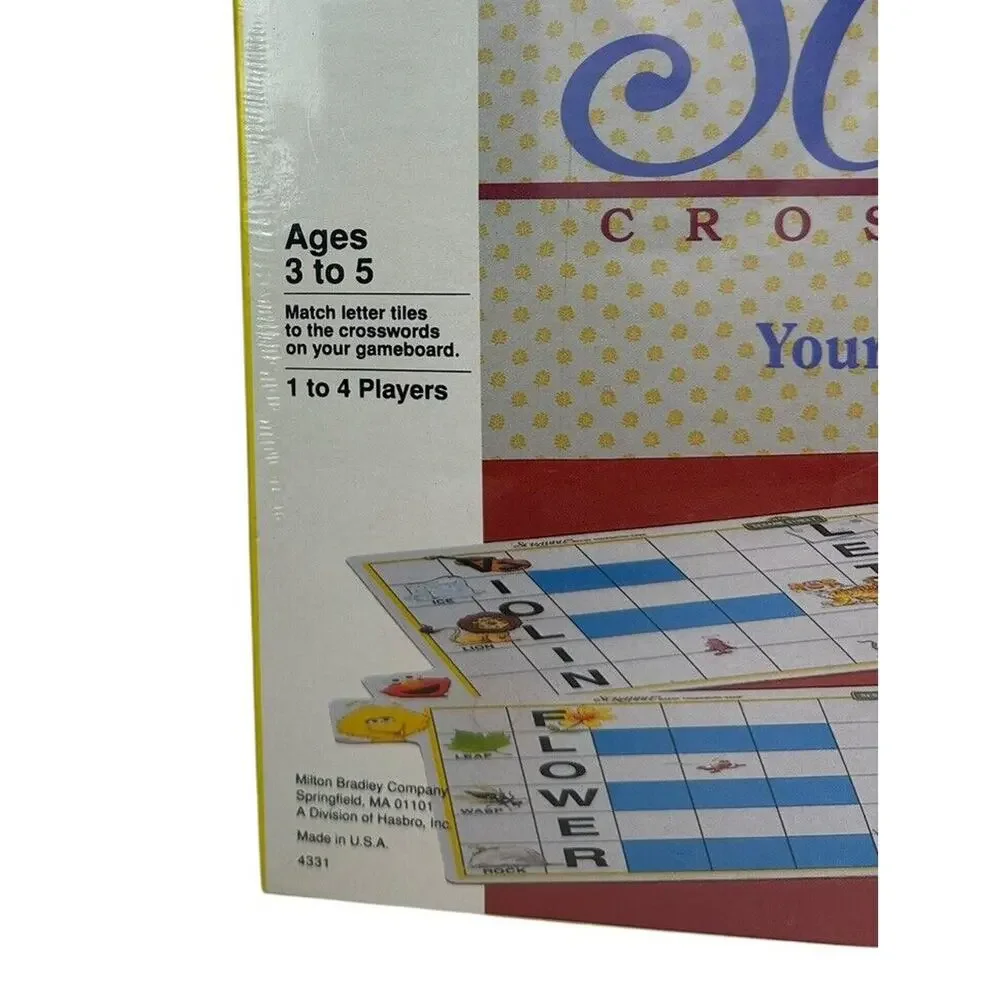 Sesame Street Kids Scrabble Game by Milton Bradley 1992 Vintage Game New Sealed - Picture 2 of 12